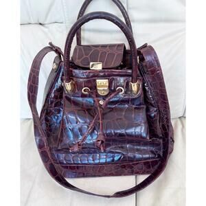 Authentic MARINO ORLANDI Italy Leather Handbag | Rare Artisan Design |